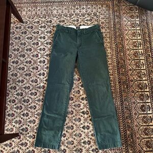 J. Crew Men's Vintage Dark Green Chinos